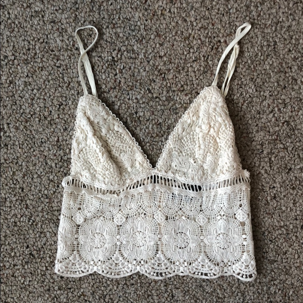 Kendall & Kylie crochet crop tank